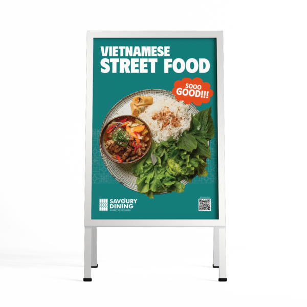 Advertisement for Vietnamese street food at Savoury Dining.