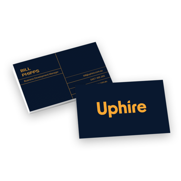 Uphire business cards for Bill Phipps, Development Manager