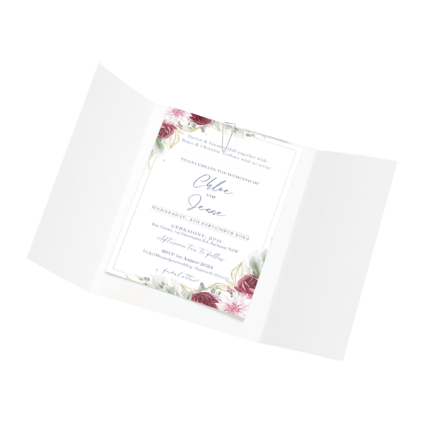 Elegant floral wedding invitation card