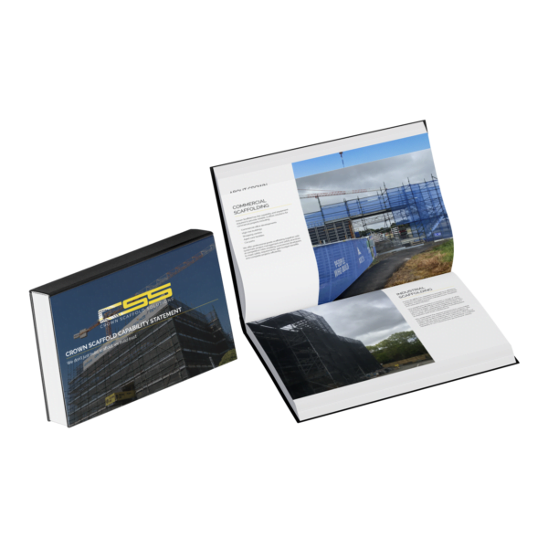 Capability statement brochure for Crown Scaffold company