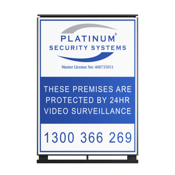 Security system advertisement with contact number