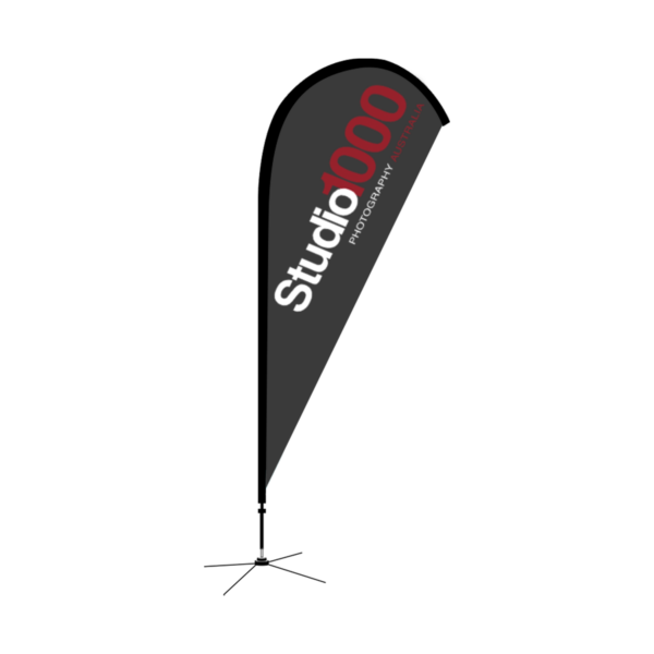 Studio 1000 black photography flag banner, Australia